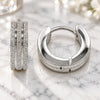 Stainless Steel Huggie Hoop, Matte Finish, Steel Finish, 02.384.0011.12