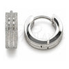 Stainless Steel Huggie Hoop, Matte Finish, Steel Finish, 02.384.0011.12