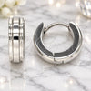 Stainless Steel Huggie Hoop, Polished, Steel Finish, 02.384.0017.12