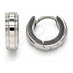 Stainless Steel Huggie Hoop, Polished, Steel Finish, 02.384.0017.12
