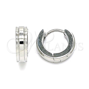 Stainless Steel Hoop Earrings — Huggie Hoop Polished 02. — main product view — SKU 142454 | Acero Inoxidable aretes de aro — Huggie Hoop pulido 02. — SKU 142454