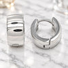 Stainless Steel Huggie Hoop, Polished, Steel Finish, 02.384.0018.12