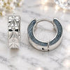 Stainless Steel Huggie Hoop, Diamond Cutting Finish, Steel Finish, 02.384.0026.12