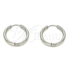 Stainless Steel Huggie Hoop, Polished, Steel Finish, 02.384.0037.20
