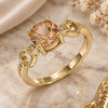 Oro Laminado Multi Stone Ring, Gold Filled Style with Dark Champagne and White Cubic Zirconia, Polished, Golden Finish, 01.284.0053.1.08 (Size 8)