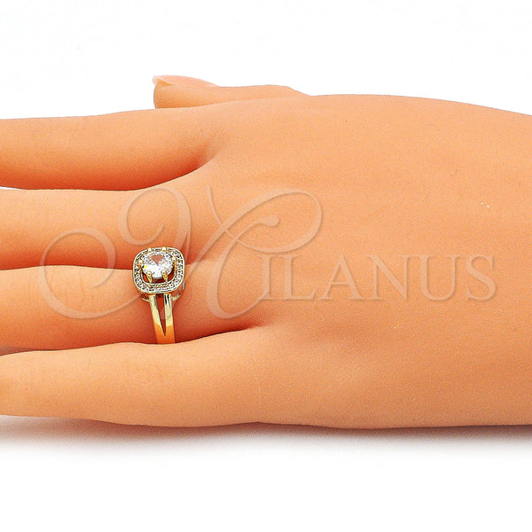 Gold Filled Ring — Multi Stone Ring with White Cubic Zirconia Polished — alternate product view — SKU 142595 | Oro Laminado anillo — Multi Stone Ring with blanco Cubic Zirconia pulido — SKU 142595