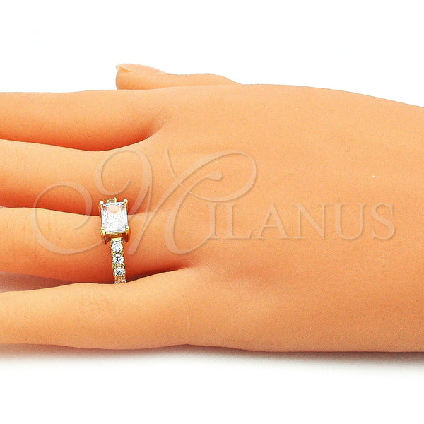 Gold Filled Ring — Multi Stone Ring with White Cubic Zirconia Polished — alternate product view — SKU 142620 | Oro Laminado anillo — Multi Stone Ring with blanco Cubic Zirconia pulido — SKU 142620