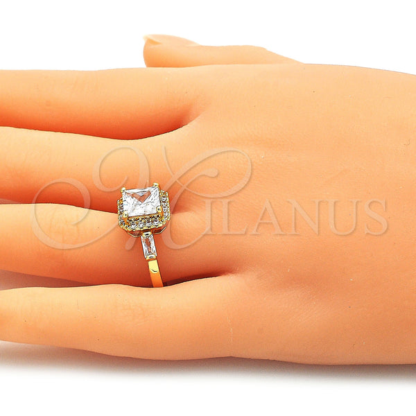 Gold Filled Ring — Multi Stone Ring with White Cubic Zirconia Polished — alternate product view — SKU 142647 | Oro Laminado anillo — Multi Stone Ring with blanco Cubic Zirconia pulido — SKU 142647