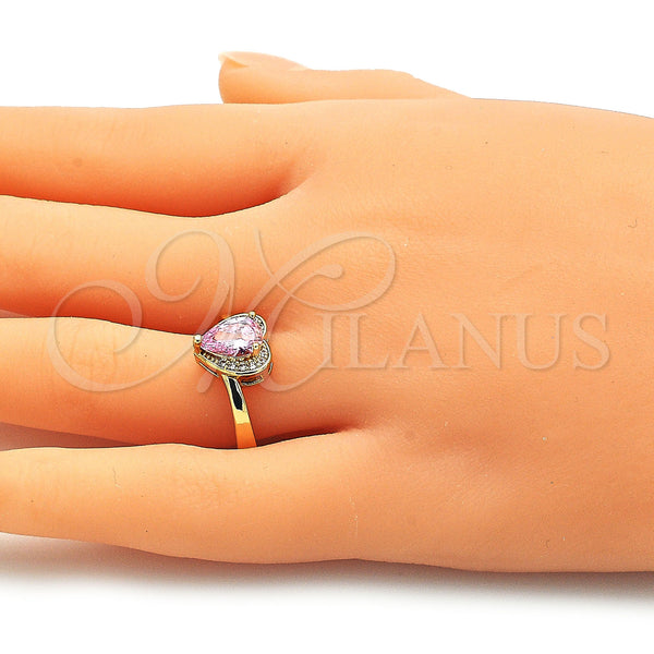 Gold Filled Ring — Multi Stone Ring Heart and Teardrop Design with — alternate product view — SKU 142669 | Oro Laminado anillo — Multi Stone Ring corazón and Teardrop diseño with — SKU 142669