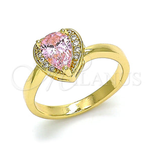 Gold Filled Ring — Multi Stone Ring Heart and Teardrop Design with — main product view — SKU 142669 | Oro Laminado anillo — Multi Stone Ring corazón and Teardrop diseño with — SKU 142669