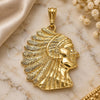 Oro Laminado Religious Pendant, Gold Filled Style Polished, Golden Finish, 05.351.0054.1