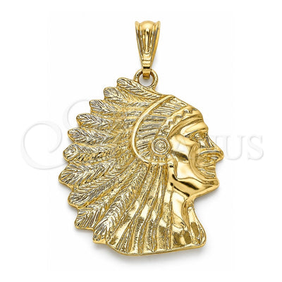 Oro Laminado Religious Pendant, Gold Filled Style Polished, Golden Finish, 05.351.0054.1