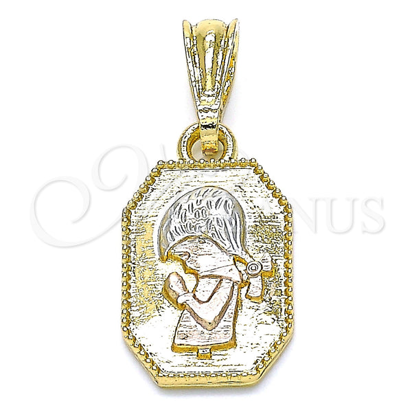 Gold Filled Pendant — Fancy Pendant Little Girl Design Polished Tricolor 05. — main product view — SKU 142701 | Oro Laminado dije — elegante Pendant Little Girl diseño pulido Tricolor 05. — SKU 142701