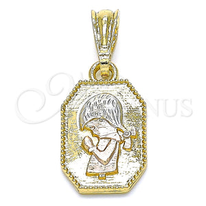 Gold Filled Pendant — Fancy Pendant Little Girl Design Polished Tricolor 05. — main product view — SKU 142701 | Oro Laminado dije — elegante Pendant Little Girl diseño pulido Tricolor 05. — SKU 142701