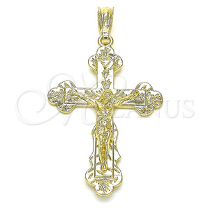 Gold Filled Pendant — Religious Pendant Crucifix Design Polished 05. — main product view — SKU 142728 | Oro Laminado dije — Religious Pendant Crucifix diseño pulido 05. — SKU 142728