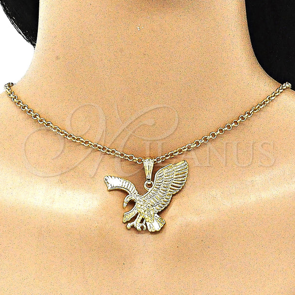 Gold Filled Pendant — Fancy Pendant Eagle Design Polished 05. — alternate product view — SKU 142735 | Oro Laminado dije — elegante Pendant Eagle diseño pulido 05. — SKU 142735