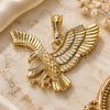 Oro Laminado Fancy Pendant, Gold Filled Style Eagle Design, Polished, Golden Finish, 05.351.0119.1