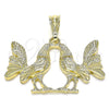 Oro Laminado Fancy Pendant, Gold Filled Style Polished, Golden Finish, 05.351.0166.1