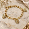 Oro Laminado Charm Bracelet, Gold Filled Style Butterfly Design, Polished, Golden Finish, 03.331.0177.08 (05 MM Thickness, 8 Inches Length)