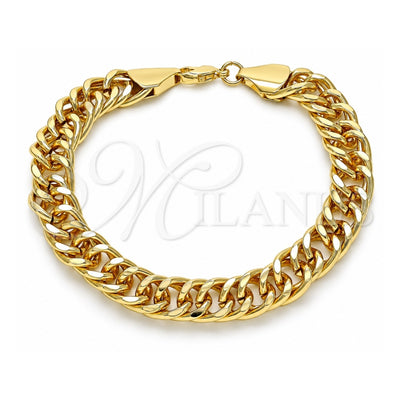 Oro Laminado Basic Bracelet, Gold Filled Style Polished, Golden Finish, 03.331.0183.09 (10 MM Thickness, 9 Inches Length)