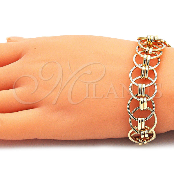 Gold Filled Bracelet — Basic Bracelet Polished 03. 16 MM Thickness 8 — alternate product view — SKU 142793 | Oro Laminado brazalete — básico Bracelet pulido 03. 16 MM Thickness 8 — SKU 142793