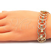 Oro Laminado Basic Bracelet, Gold Filled Style Polished, Golden Finish, 03.331.0184.08 (16 MM Thickness, 8 Inches Length)
