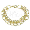 Oro Laminado Basic Bracelet, Gold Filled Style Polished, Golden Finish, 03.331.0184.08 (16 MM Thickness, 8 Inches Length)