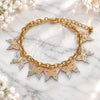 Oro Laminado Charm Bracelet, Gold Filled Style Butterfly Design, Polished, Tricolor, 03.331.0198.08 (06 MM Thickness, 8 Inches Length)