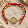 Oro Laminado Adjustable Bolo Bracelet, Gold Filled Style Evil Eye and Ball Design, with Multicolor Micro Pave, Polished, Golden Finish, 03.381.0002.11 (04 MM Thickness, 11 Inches Length)