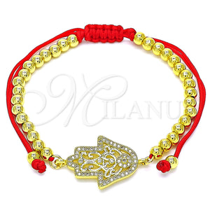 Gold Filled Bracelet — Adjustable Bolo Bracelet Judaica and Hand of God — main product view — SKU 142827 | Oro Laminado brazalete — Adjustable Bolo Bracelet Judaica and Hand of God — SKU 142827