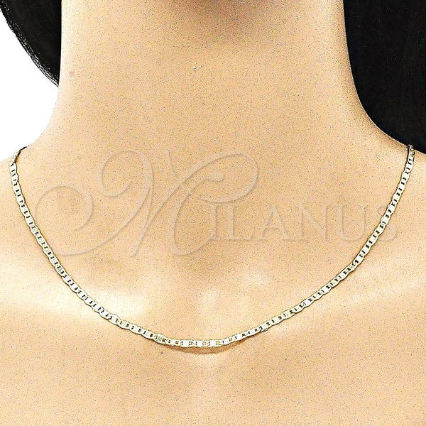 Gold Filled Necklace — Basic Necklace Mariner Design Polished 04. 03 MM — alternate product view — SKU 142911 | Oro Laminado collar — básico Necklace Mariner diseño pulido 04. 03 MM — SKU 142911