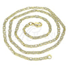 Oro Laminado Basic Necklace, Gold Filled Style Mariner Design, Polished, Golden Finish, 04.213.0213.18 (03 MM Thickness, 18 Inches Length)