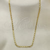 Oro Laminado Basic Necklace, Gold Filled Style Mariner Design, Polished, Golden Finish, 04.213.0213.18 (03 MM Thickness, 18 Inches Length)