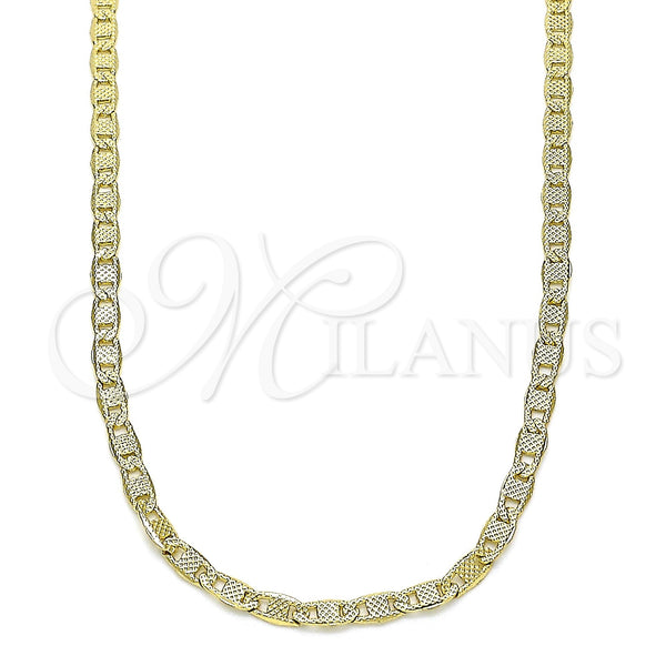 Gold Filled Necklace — Basic Necklace Mariner Design Polished 04. 03 MM — main product view — SKU 142911 | Oro Laminado collar — básico Necklace Mariner diseño pulido 04. 03 MM — SKU 142911