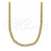 Oro Laminado Basic Necklace, Gold Filled Style Mariner Design, Polished, Golden Finish, 04.213.0213.18 (03 MM Thickness, 18 Inches Length)