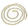 Oro Laminado Basic Necklace, Gold Filled Style Mariner Design, Polished, Golden Finish, 04.213.0214.18 (03 MM Thickness, 18 Inches Length)