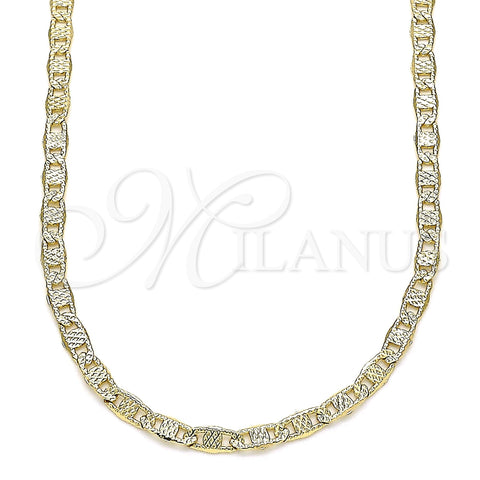Oro Laminado Basic Necklace, Gold Filled Style Mariner Design, Polished, Golden Finish, 04.213.0214.18 (03 MM Thickness, 18 Inches Length)