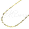 Oro Laminado Basic Necklace, Gold Filled Style Pave Mariner Design, Polished, Golden Finish, 04.213.0215.18 (02 MM Thickness, 18 Inches Length)