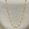 Oro Laminado Basic Necklace, Gold Filled Style Pave Mariner Design, Polished, Golden Finish, 04.213.0215.18 (02 MM Thickness, 18 Inches Length)
