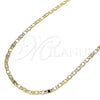Oro Laminado Basic Necklace, Gold Filled Style Mariner Design, Polished, Golden Finish, 04.213.0217.18 (02 MM Thickness, 18 Inches Length)