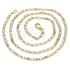 Oro Laminado Basic Necklace, Gold Filled Style Mariner Design, Polished, Golden Finish, 04.213.0217.18 (02 MM Thickness, 18 Inches Length)