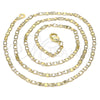 Oro Laminado Basic Necklace, Gold Filled Style Mariner Design, Polished, Golden Finish, 04.213.0217.18 (02 MM Thickness, 18 Inches Length)