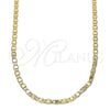 Oro Laminado Basic Necklace, Gold Filled Style Mariner Design, Polished, Golden Finish, 04.213.0217.18 (02 MM Thickness, 18 Inches Length)