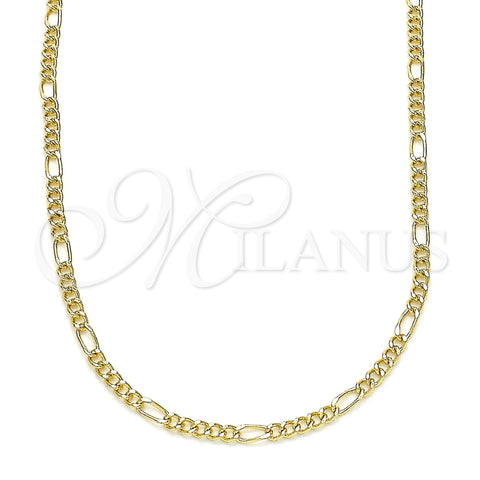Oro Laminado Basic Necklace, Gold Filled Style Polished, Golden Finish, 04.213.0218.18 (02 MM Thickness, 18 Inches Length)