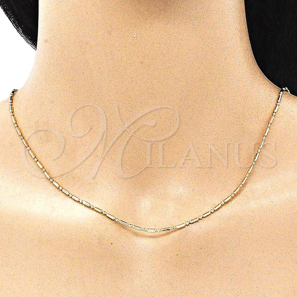 Gold Filled Necklace — Basic Necklace Polished 04. 02 MM Thickness 18 — alternate product view — SKU 142918 | Oro Laminado collar — básico Necklace pulido 04. 02 MM Thickness 18 — SKU 142918