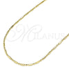 Oro Laminado Basic Necklace, Gold Filled Style Polished, Golden Finish, 04.213.0220.18 (02 MM Thickness, 18 Inches Length)