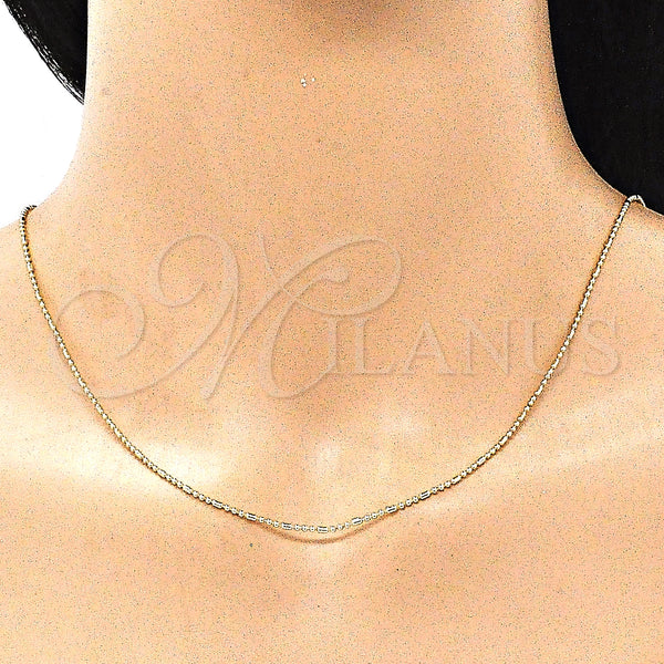 Gold Filled Necklace — Basic Necklace Polished 04. 01 MM Thickness 18 — alternate product view — SKU 142920 | Oro Laminado collar — básico Necklace pulido 04. 01 MM Thickness 18 — SKU 142920