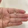 Oro Laminado Basic Necklace, Gold Filled Style Polished, Golden Finish, 04.213.0222.18 (01 MM Thickness, 18 Inches Length)