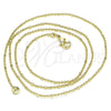 Oro Laminado Basic Necklace, Gold Filled Style Polished, Golden Finish, 04.213.0222.18 (01 MM Thickness, 18 Inches Length)