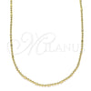 Oro Laminado Basic Necklace, Gold Filled Style Polished, Golden Finish, 04.213.0222.18 (01 MM Thickness, 18 Inches Length)